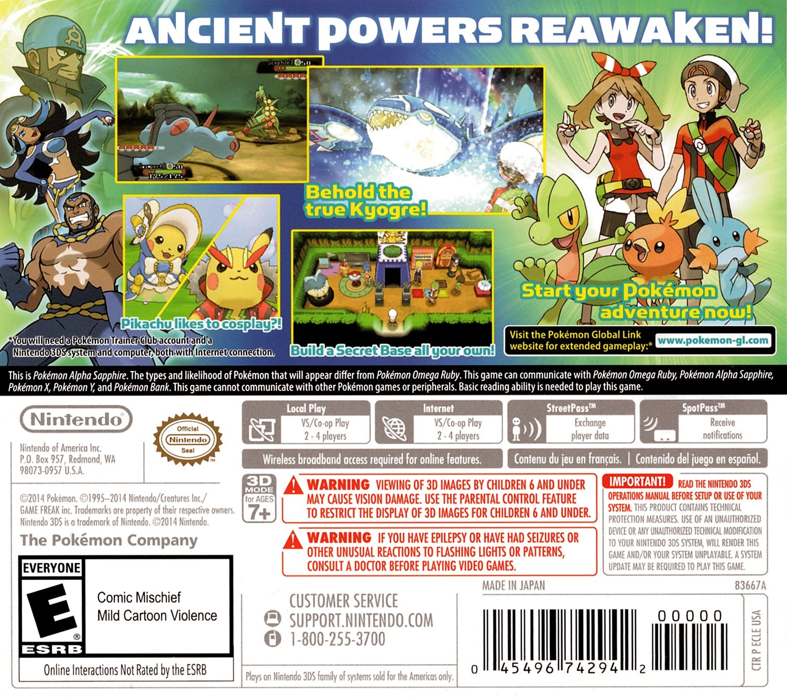 Pokemon Alpha Sapphire [Asia] 3DS - Video Game - New - CaveGamers - Image 2