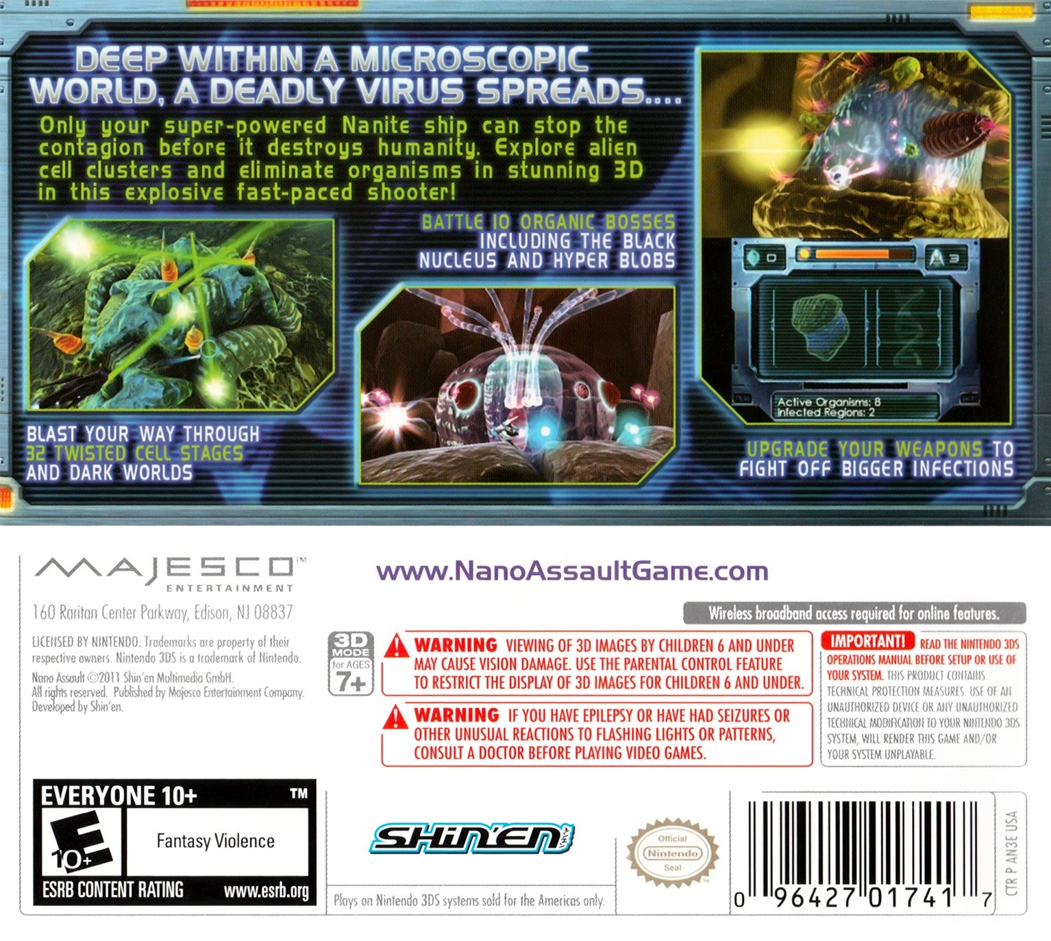 Nano Assault 3DS - Video Game - Used - CaveGamers - Image 2
