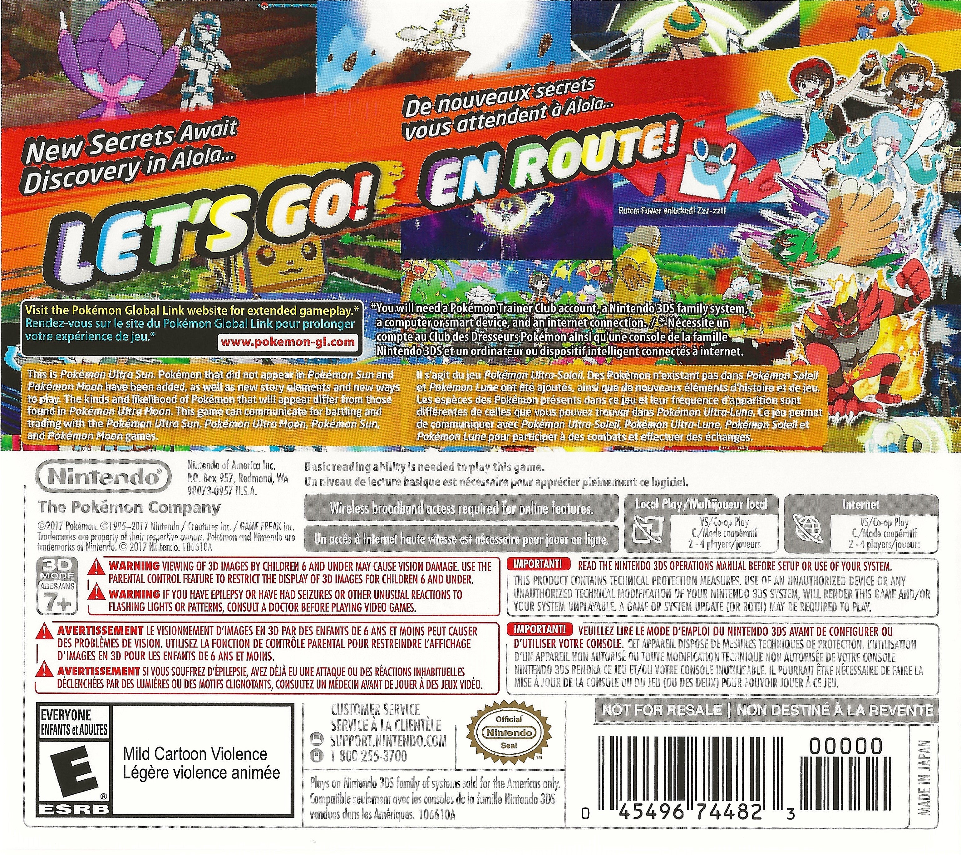 Pokemon Ultra Sun [Asia] 3DS - Video Game - New - CaveGamers - Image 2