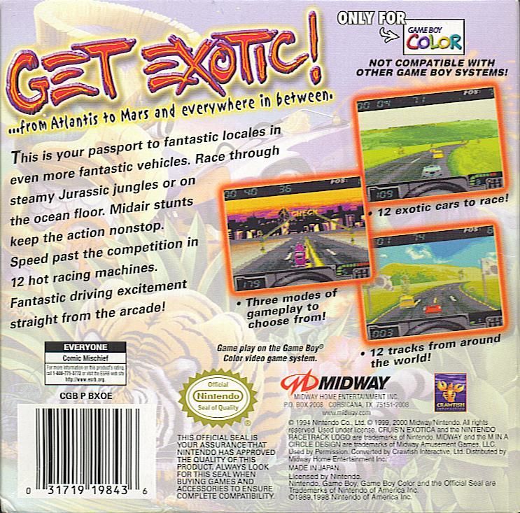 Cruis'n Exotica Game Boy Color - Video Game - Used - CaveGamers - Image 2