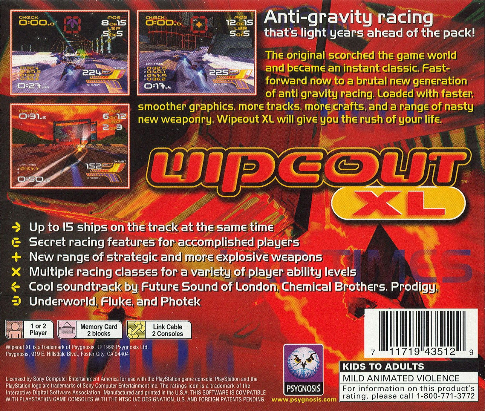Wipeout XL Playstation - Video Game - Used - CaveGamers - Image 2