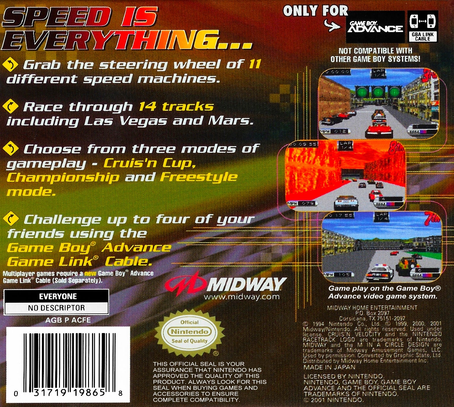 Cruis'n Velocity Game Boy Advance - Video Game - Used - CaveGamers - Image 2