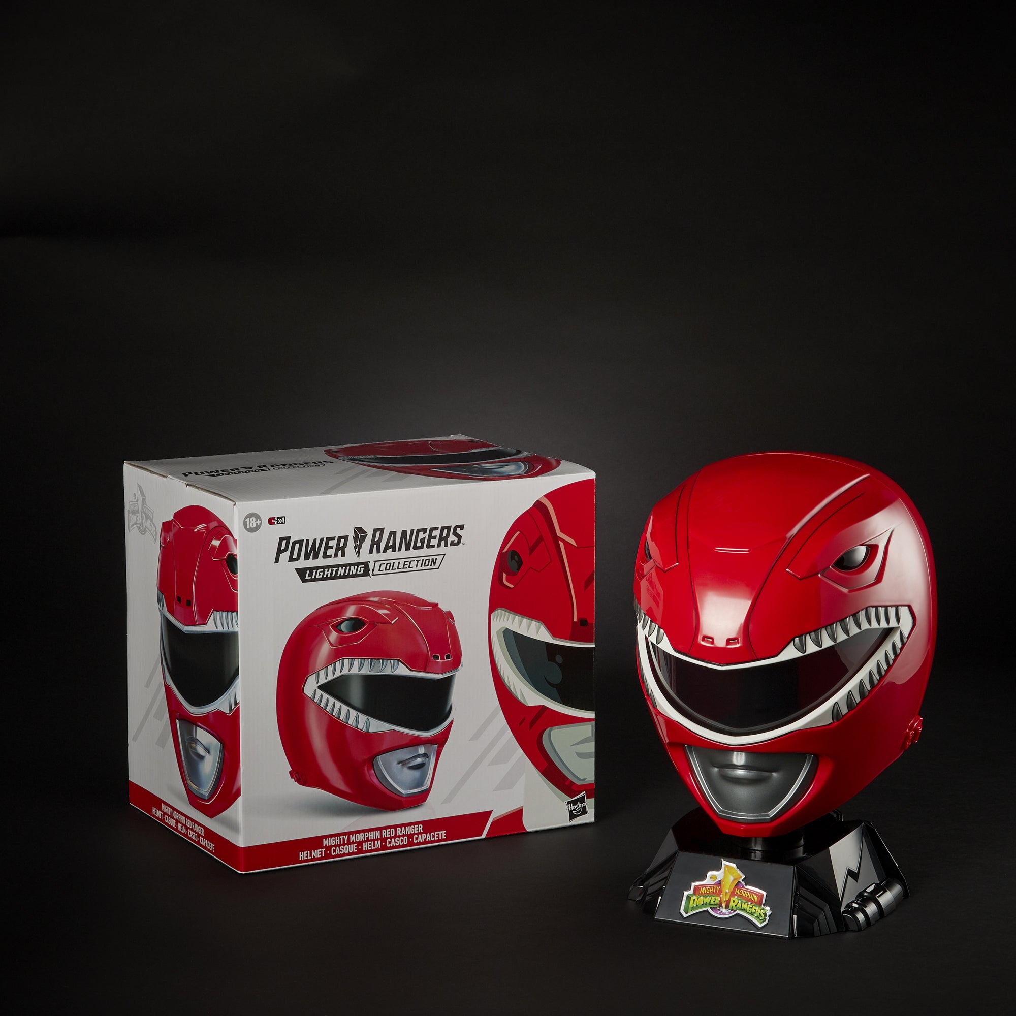 Power Rangers Lightning Collection Mighty Morphin Red Ranger Helmet Prop Replicas - Toys - New - CaveGamers - Image 7