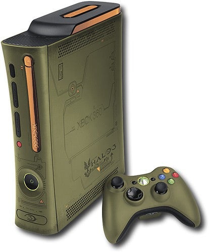 Xbox 360 Original Console - Halo 3 Edition Green - Video Game System - Used - CaveGamers