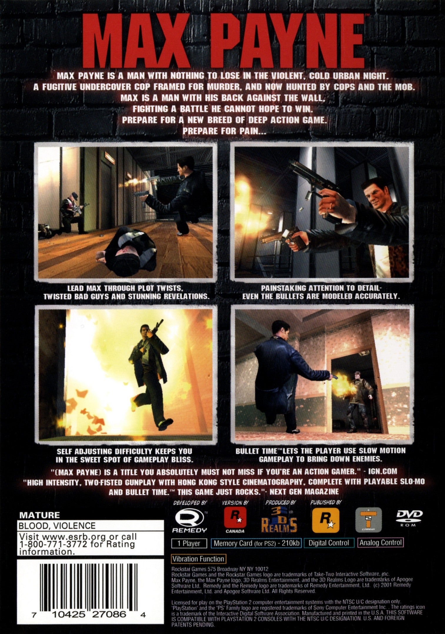 Max Payne PS2 - Video Game - Used - CaveGamers - Image 2