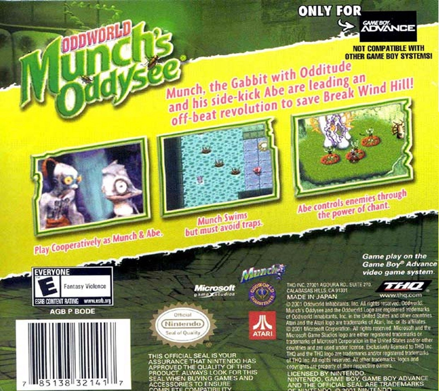 Oddworld Munch's Oddysee Game Boy Advance - Video Game - Used - CaveGamers - Image 2