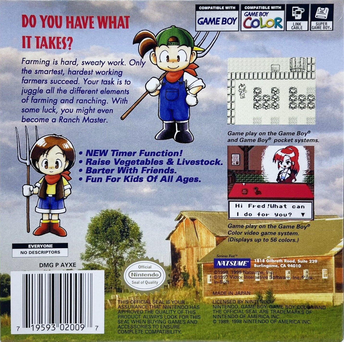 Harvest Moon Game Boy Color - Video Game - Used - CaveGamers - Image 2