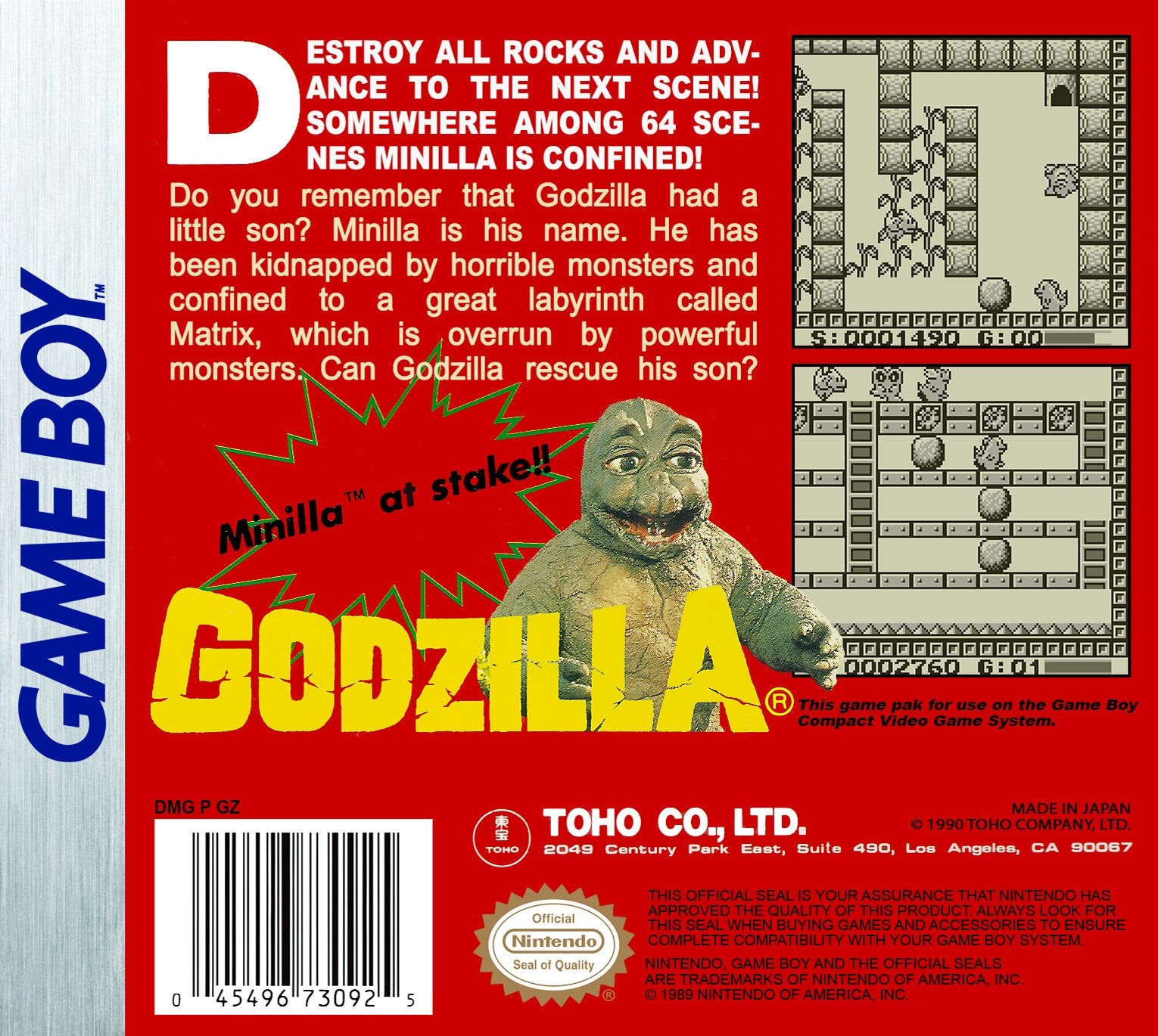Godzilla Game Boy - Video Game - Used - CaveGamers - Image 2