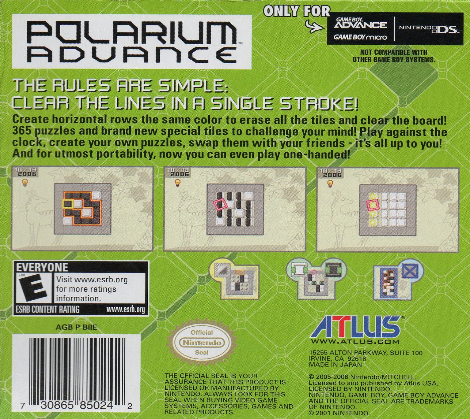 Polarium Advance Game Boy Advance - Video Game - Used - CaveGamers - Image 2