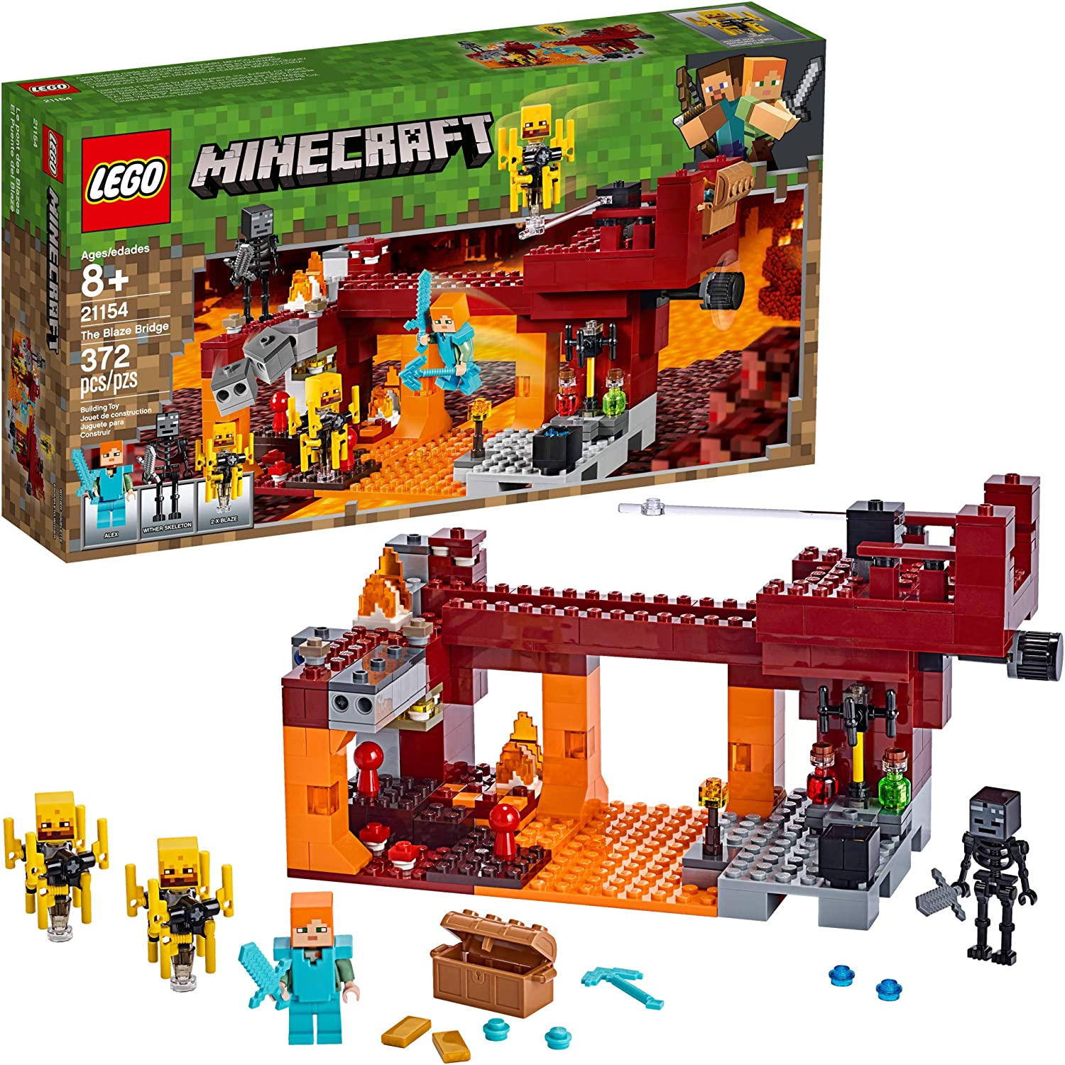 LEGO Minecraft The Blaze Bridge 21154 Building Sets - Toys - New - CaveGamers