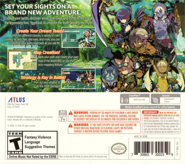 Etrian Odyssey V: Beyond The Myth 3DS - Video Game - Used - CaveGamers - Image 2