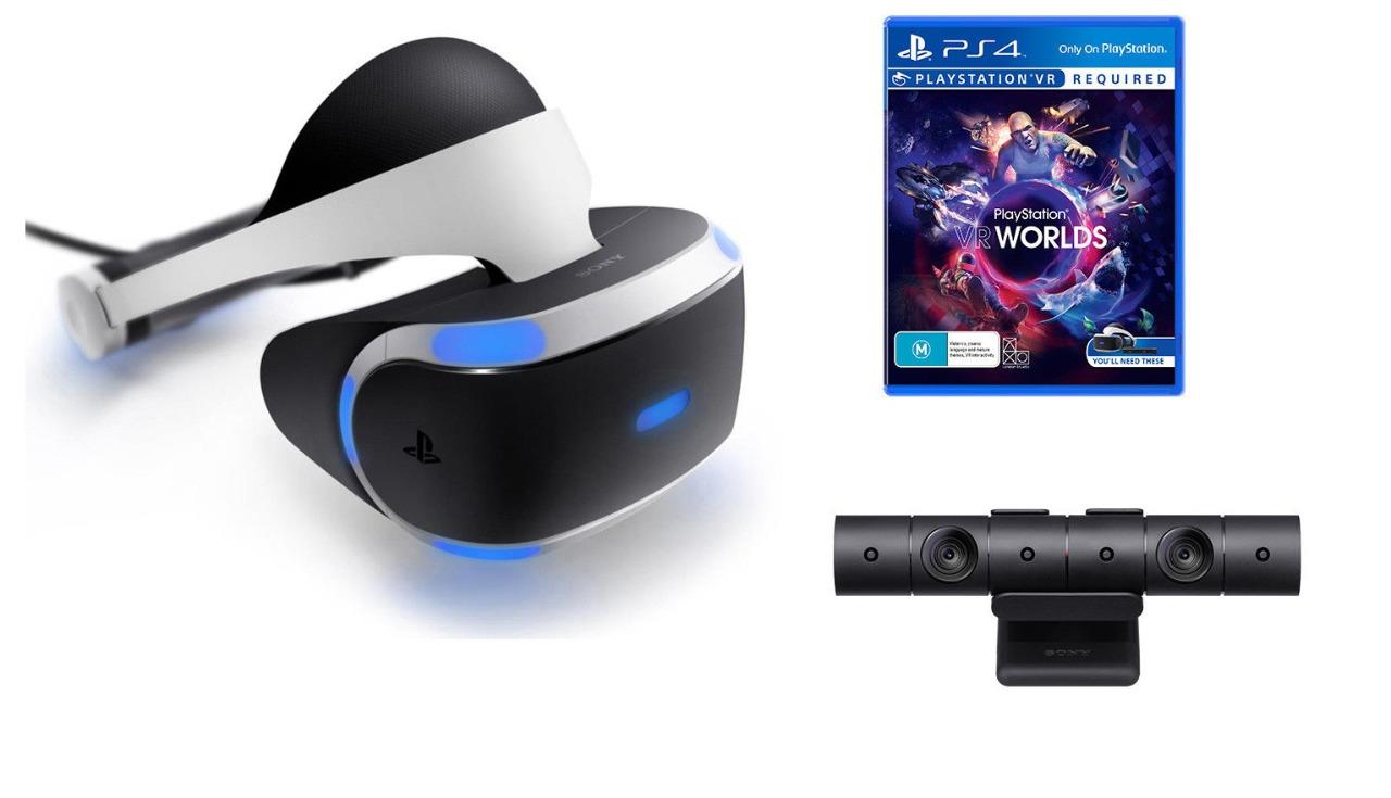 Sony PlayStation VR + VR Camera + VR Worlds Bundle Headset [Europe] PS4 - Video Game Accessory - New - CaveGamers