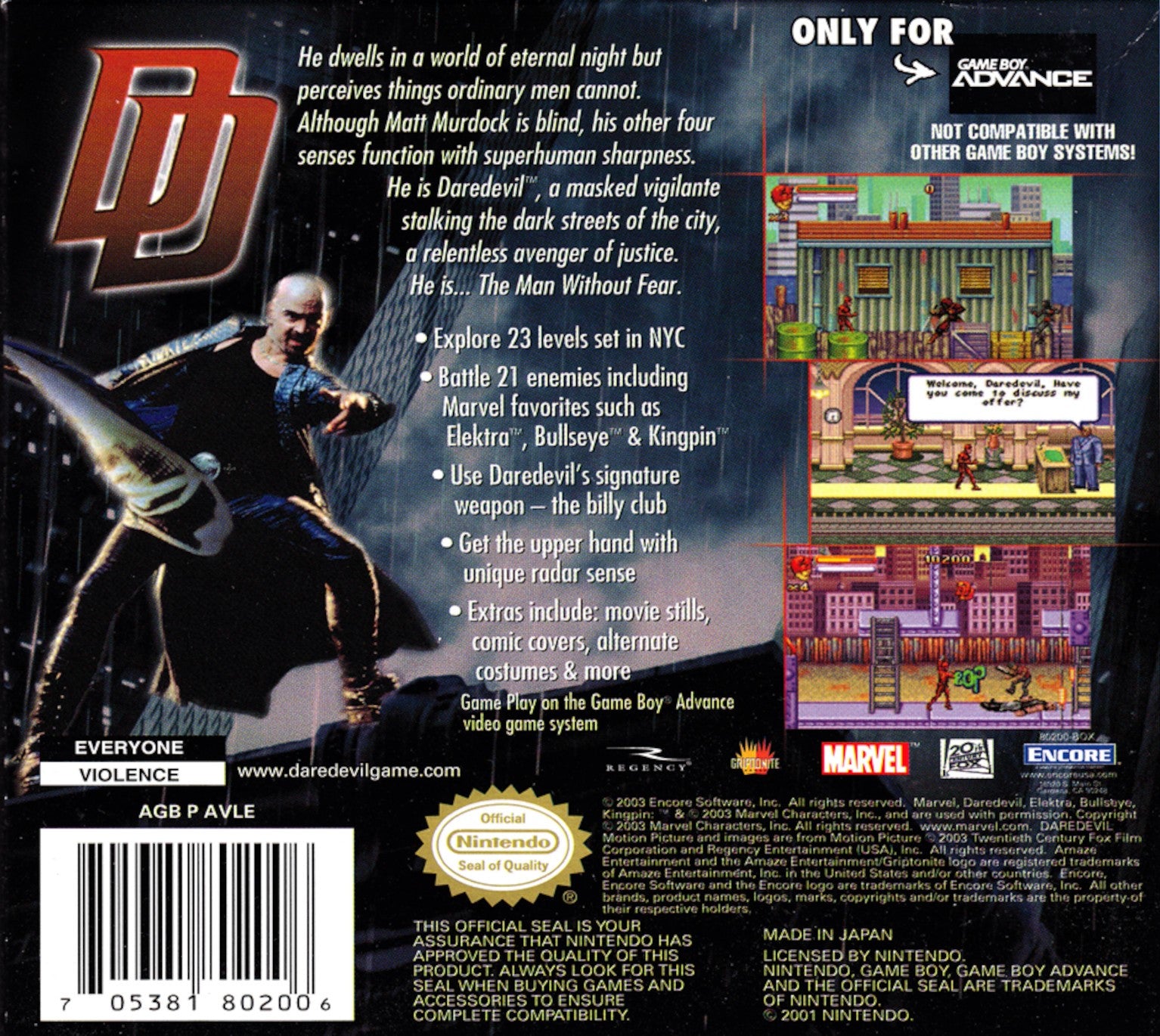 Daredevil Game Boy Advance - Video Game - Used - CaveGamers - Image 2