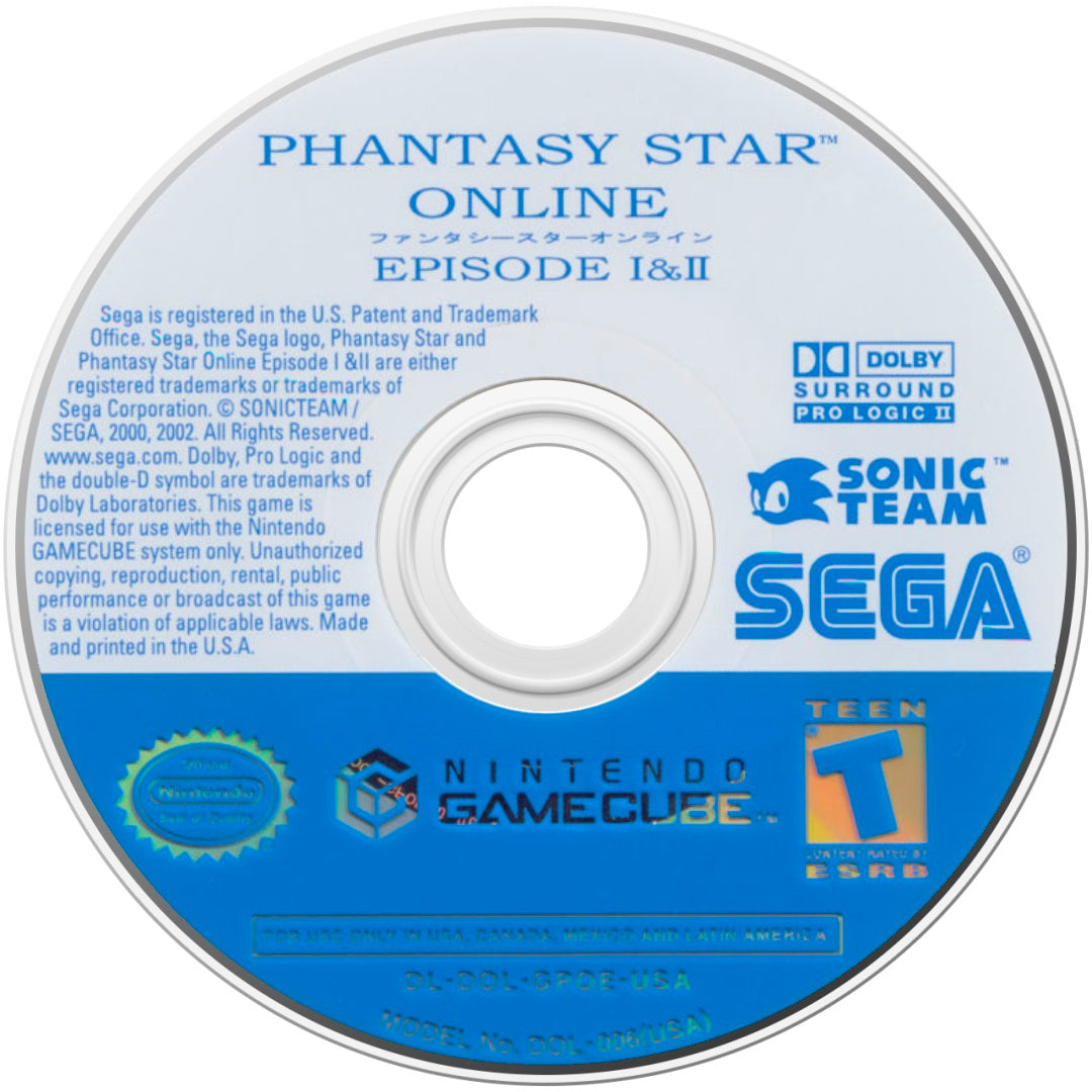 Phantasy Star Online Episode I & II GameCube - Video Game - Used - CaveGamers - Image 3