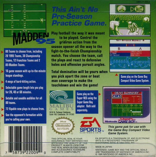 Madden 95 Football