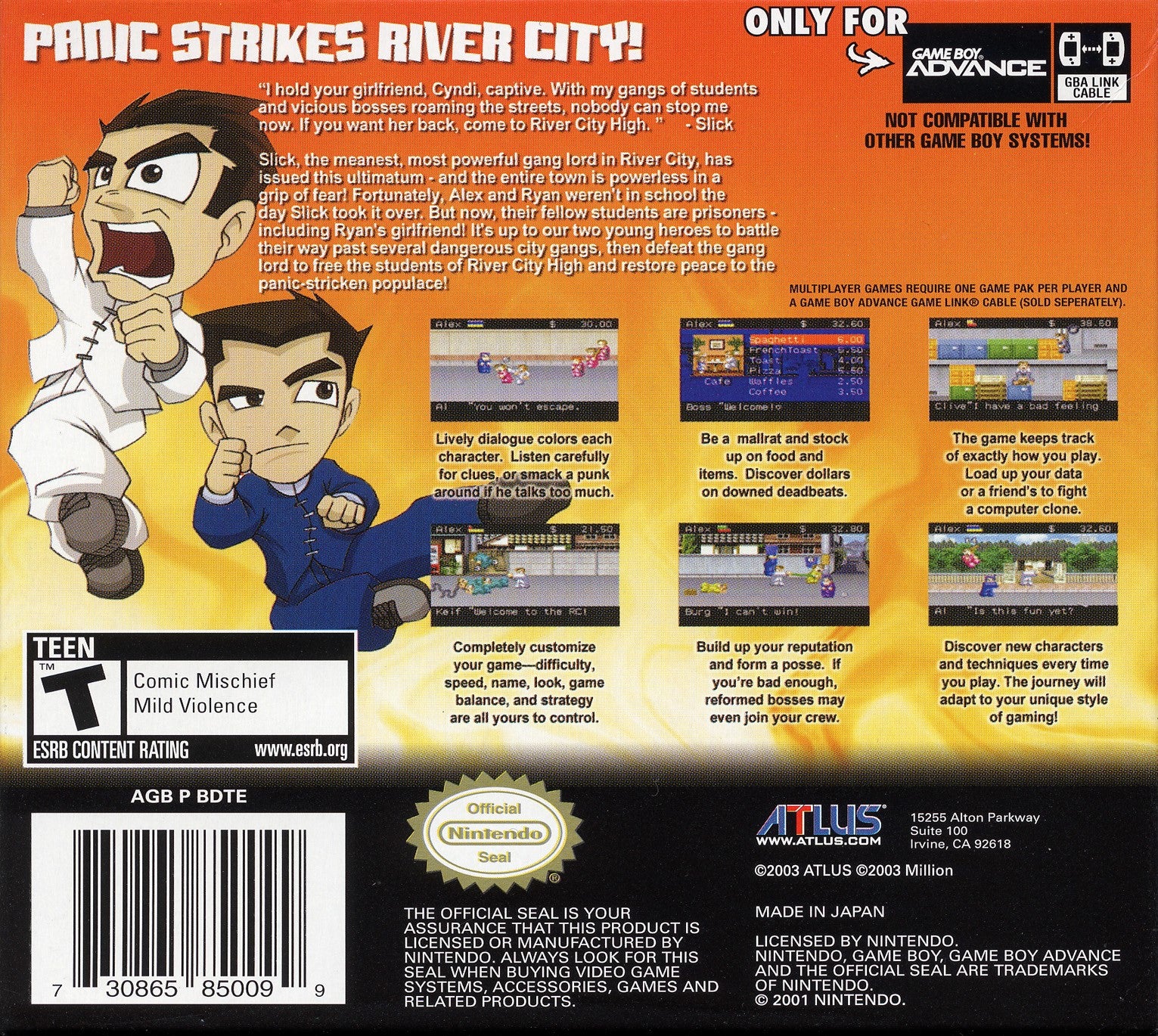 River City Ransom Game Boy Advance - Video Game - Used - CaveGamers - Image 2