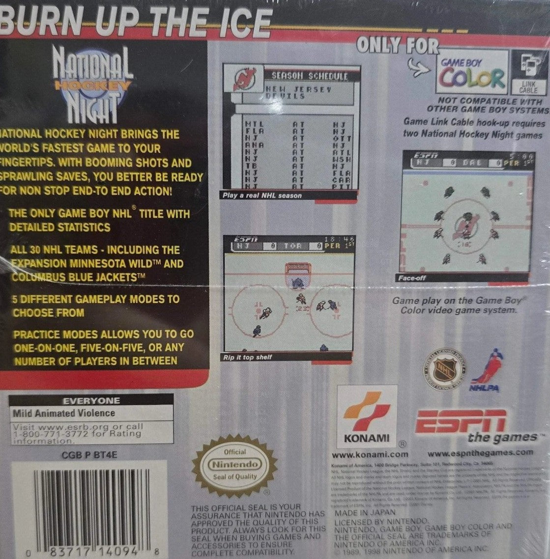 ESPN National Hockey Night Game Boy Color - Video Game - Used - CaveGamers - Image 2