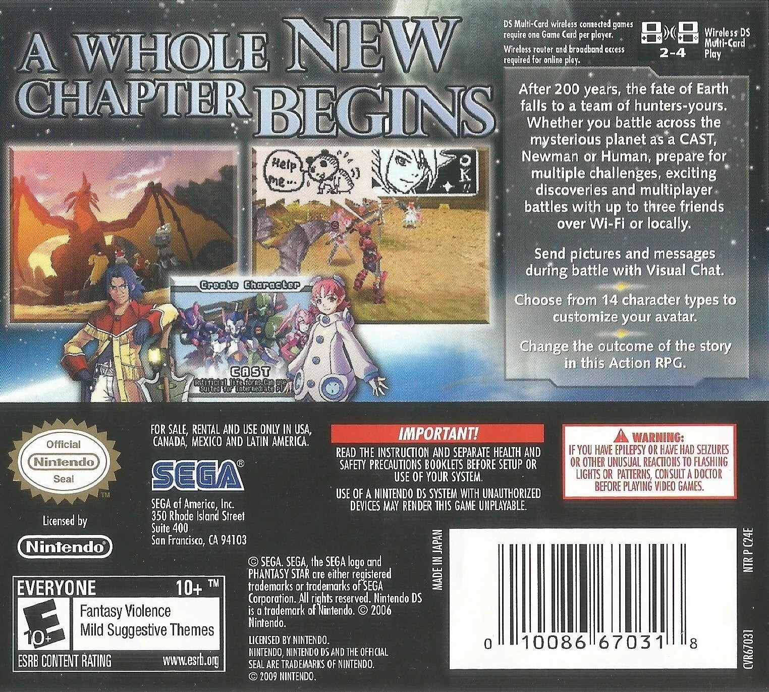 Phantasy Star 0 DS - Video Game - Used - CaveGamers - Image 2