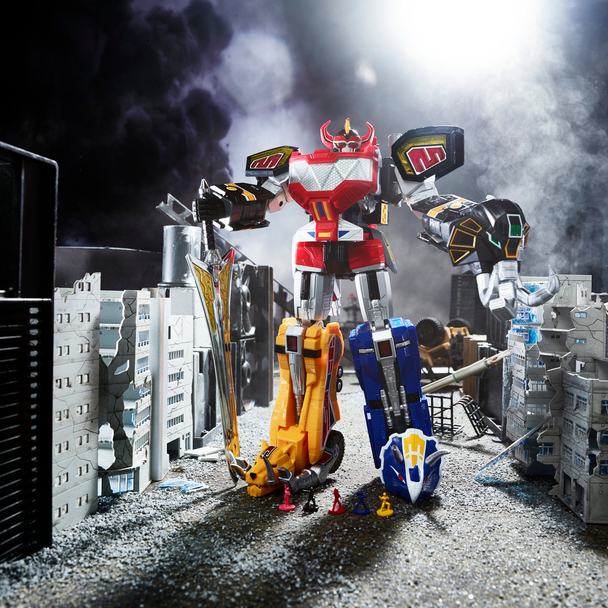 Power Rangers Lightning Collection Mighty Morphin Dino Megazord Zord Ascension Project 1:144 Action Figures - Toys - New - CaveGamers