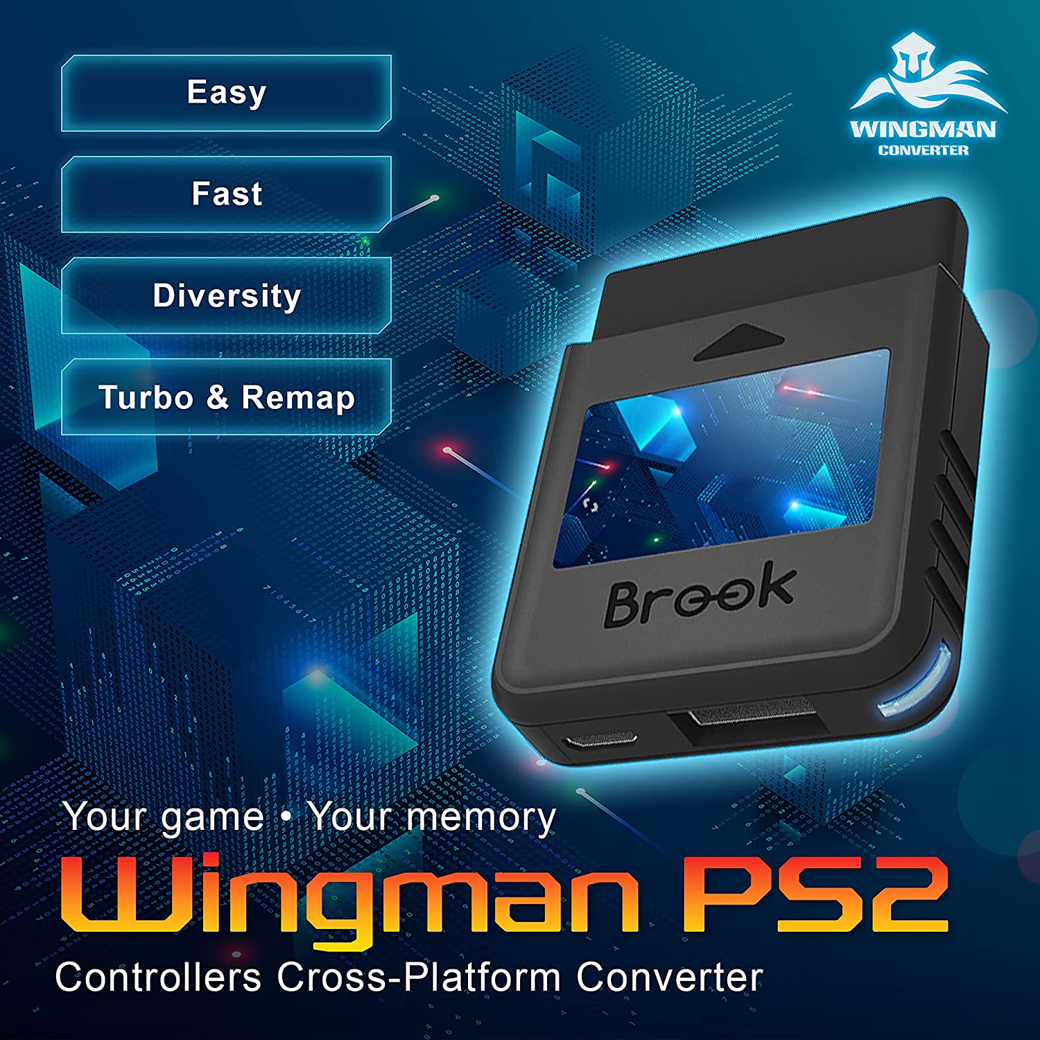 Brook Wingman PS2 Converter - Video Game Accessory - New - CaveGamers - Image 2