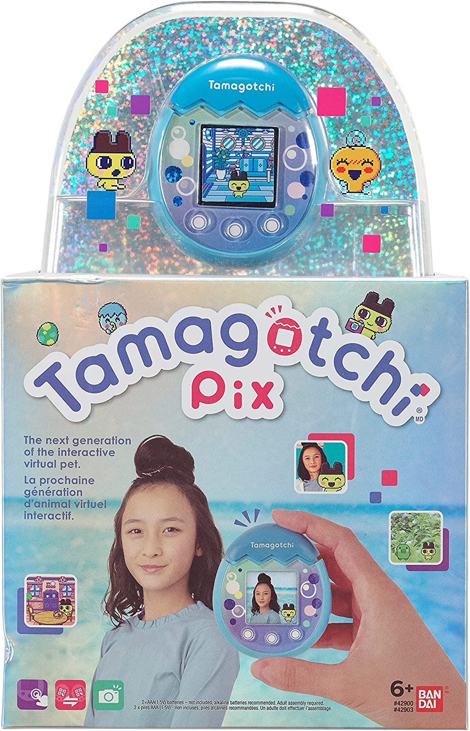 海外版 たまごっち Tamagotchi pix オーシャン ブルー Tamagotchi Pix - Ocean (Blue) | CaveGamers
