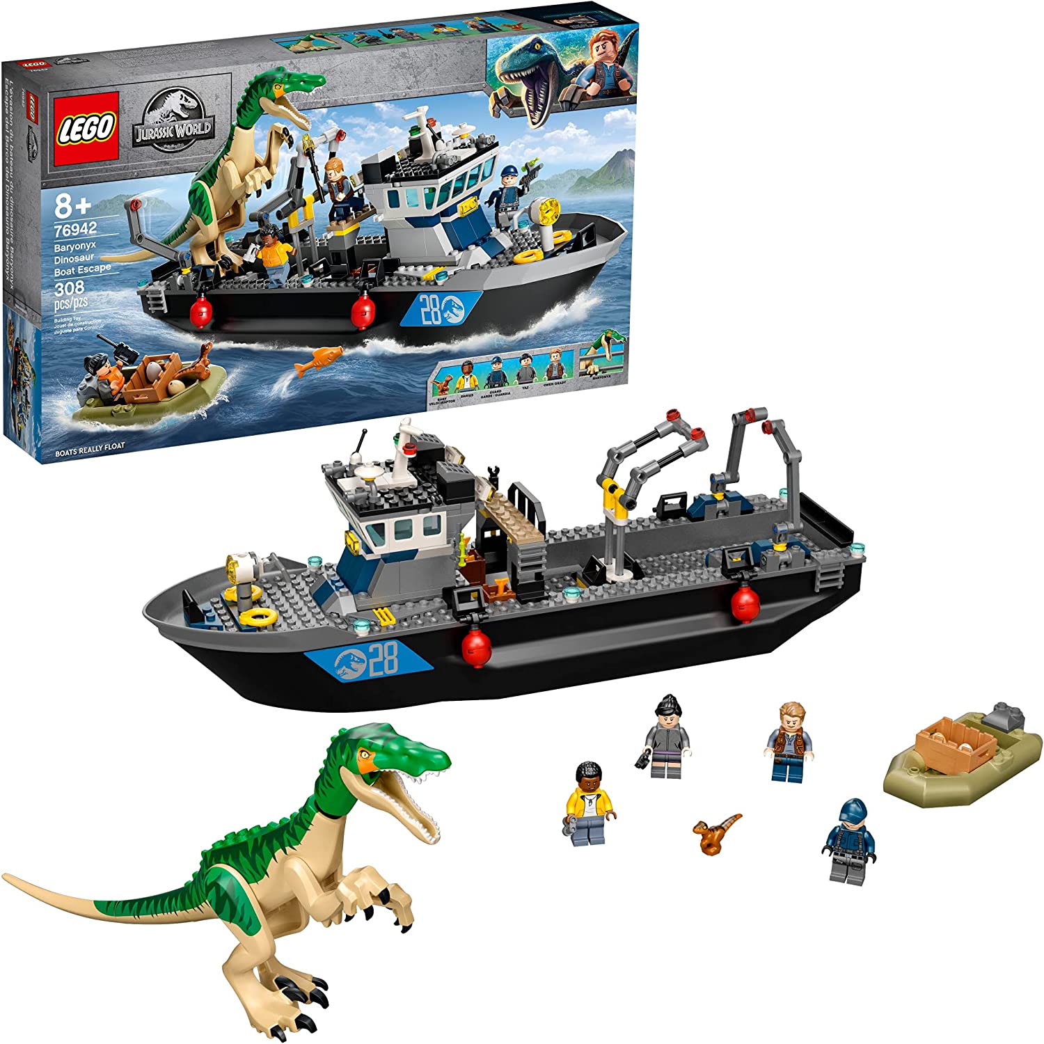 LEGO Jurassic World Baryonyx Dinosaur Boat Escape 76942 Building Sets - Toys - New - CaveGamers