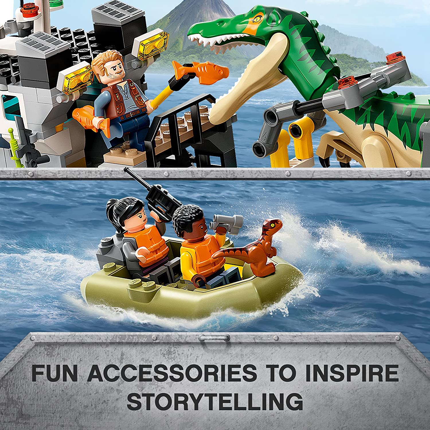 LEGO Jurassic World Baryonyx Dinosaur Boat Escape 76942