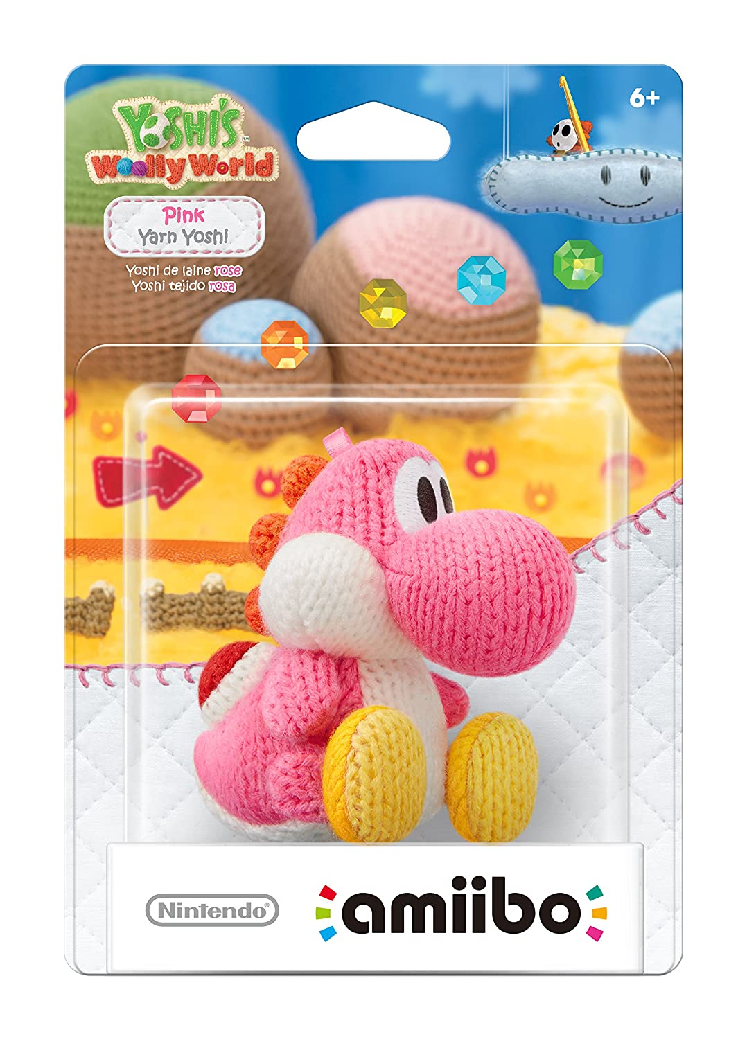 amiibo Yoshi's Woolly World Pink Yarn Yoshi Amiibos - Video Game Accessory - New - CaveGamers - Image 2