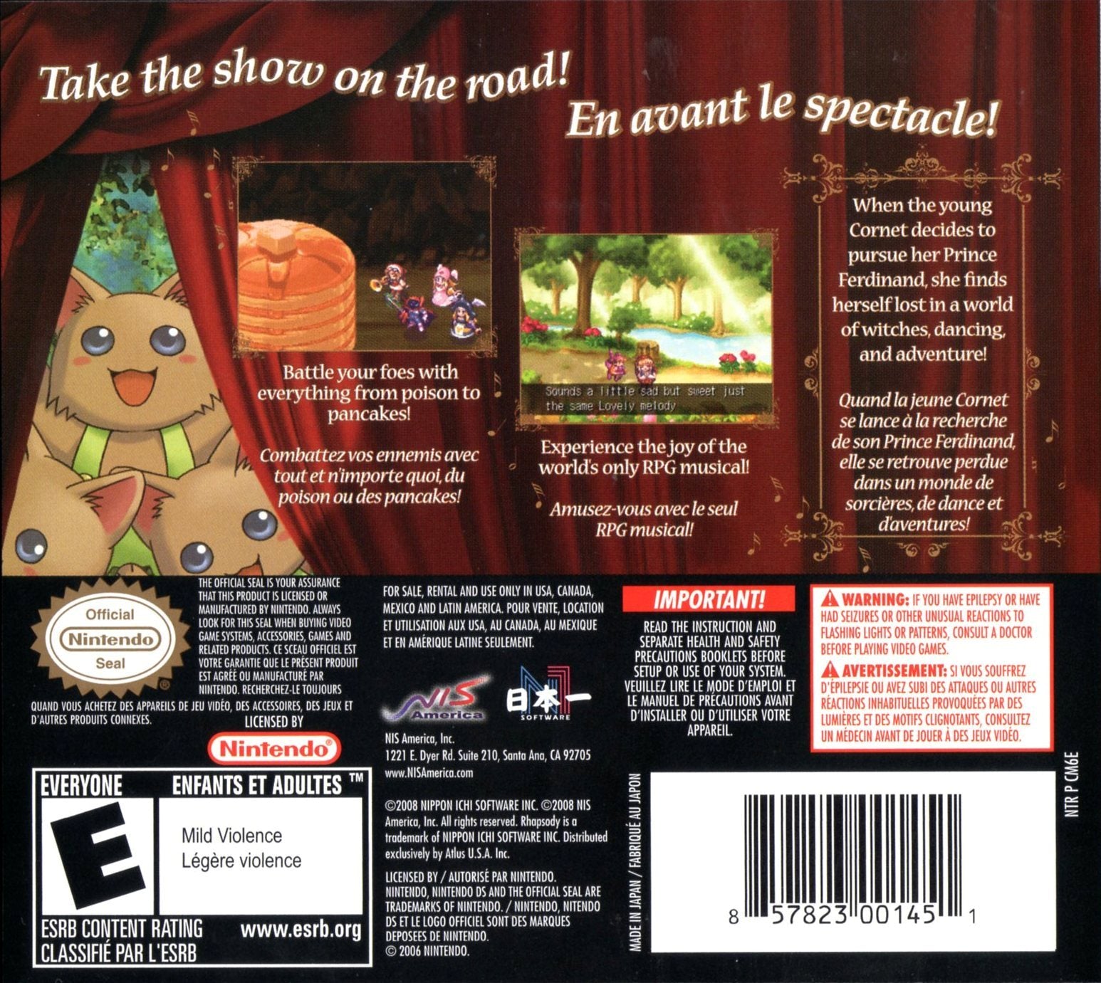 Rhapsody, A Musical Adventure DS - Video Game - Used - CaveGamers - Image 2