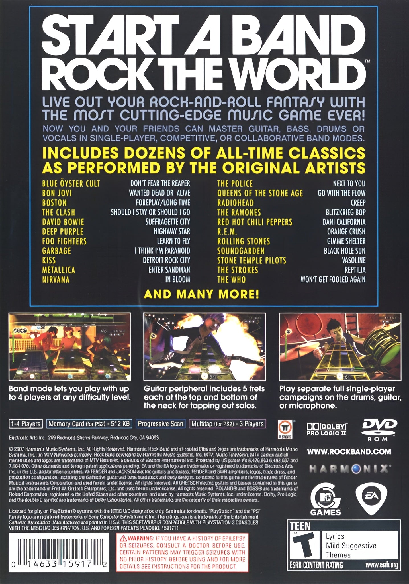 Rock Band PS2 - Video Game - Used - CaveGamers - Image 2