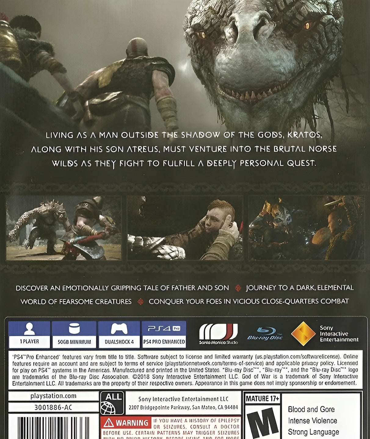 God of War PS4 - Video Game - Used - CaveGamers - Image 2