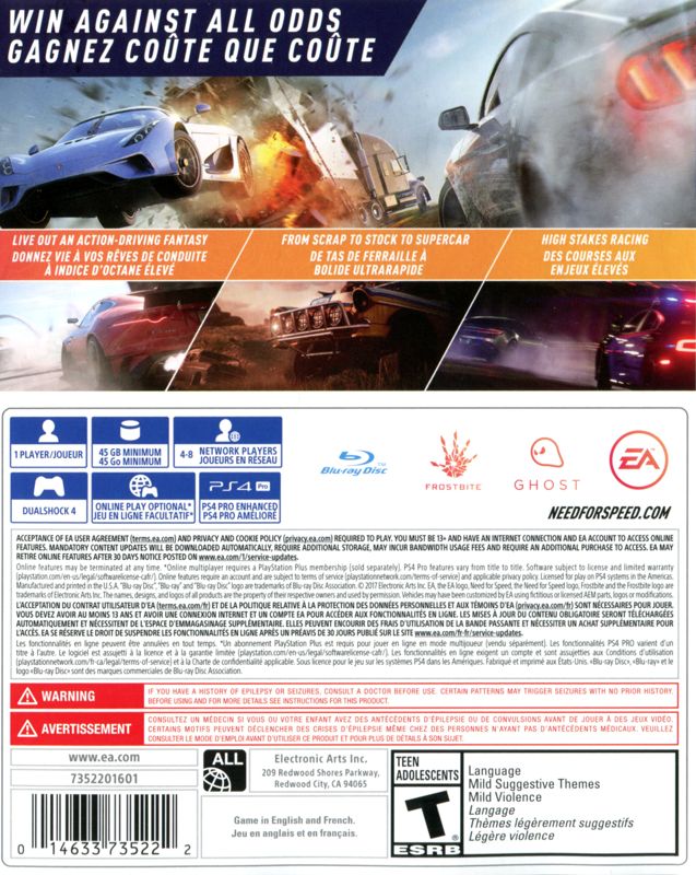 Need for Speed Payback PS4 - Video Game - Used - CaveGamers - Image 2