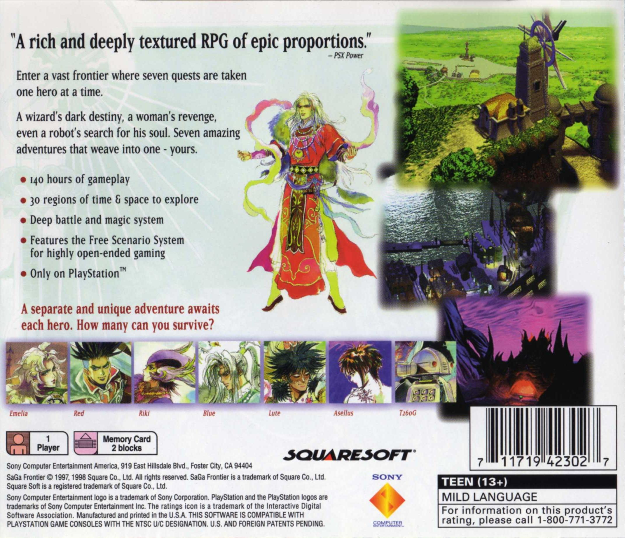 Saga Frontier Playstation - Video Game - Used - CaveGamers - Image 2