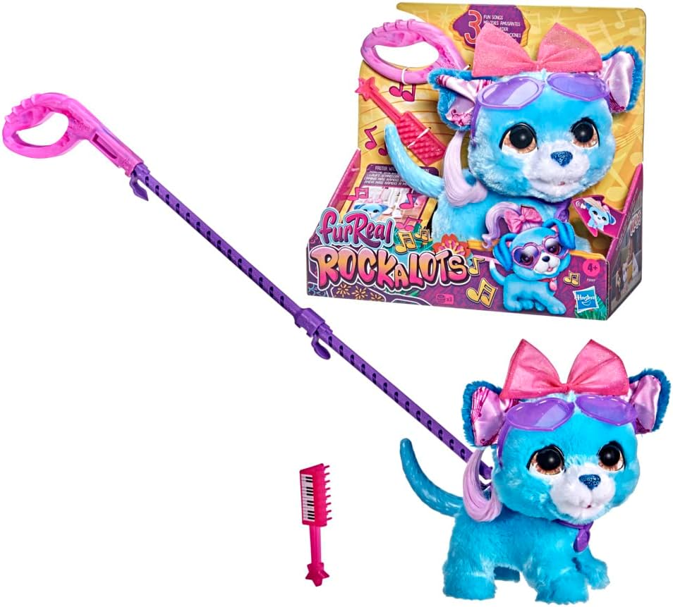 FurReal Rockalots Musical Interactive Walking Puppy - Blue - Toys - New - CaveGamers