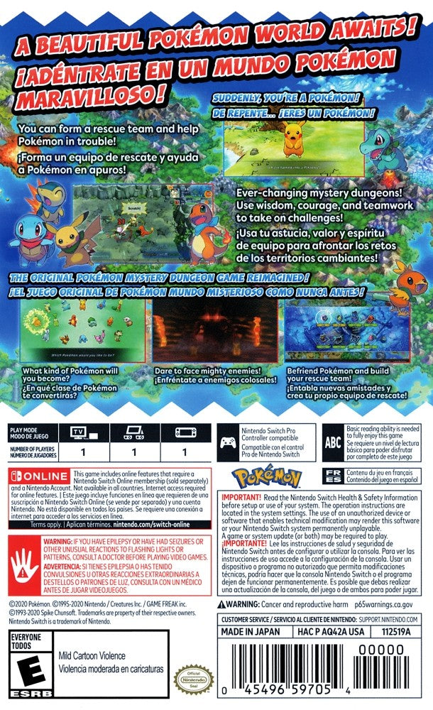 Pokemon Mystery Dungeon: Rescue Team DX