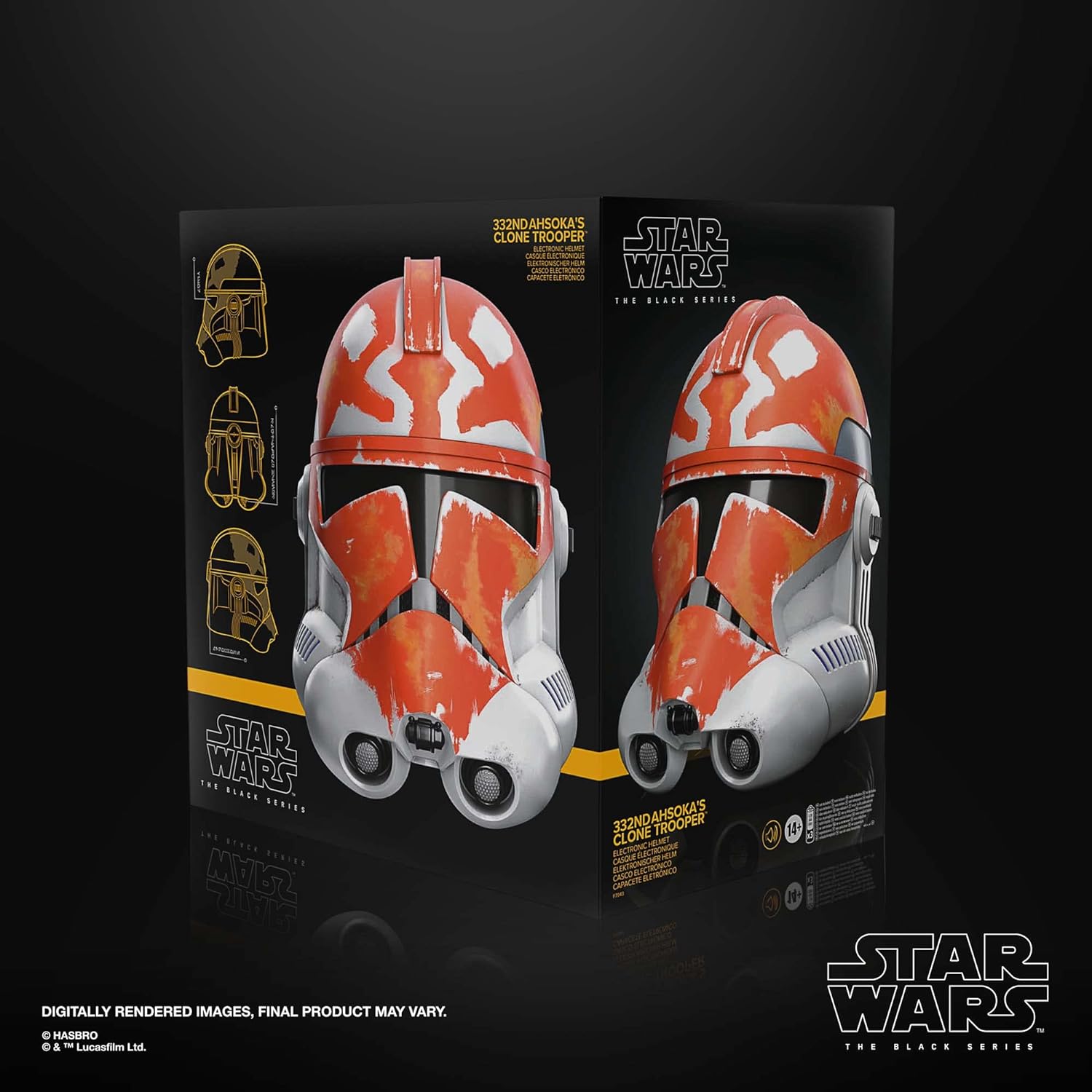 STAR WARS The Black Series 332nd Ahsoka’s Clone Trooper Premium Electronic Helmet, The Clone Wars Adult Roleplay Item