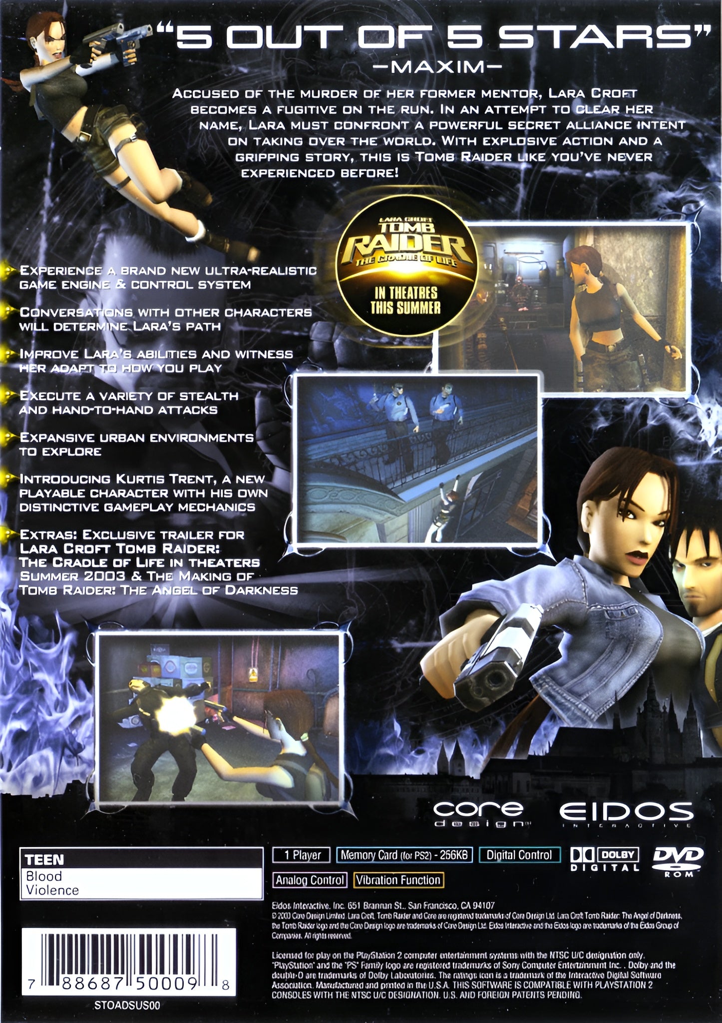 Lara Croft Tomb Raider: The Angel Of Darkness PS2 - Video Game - Used - CaveGamers - Image 2