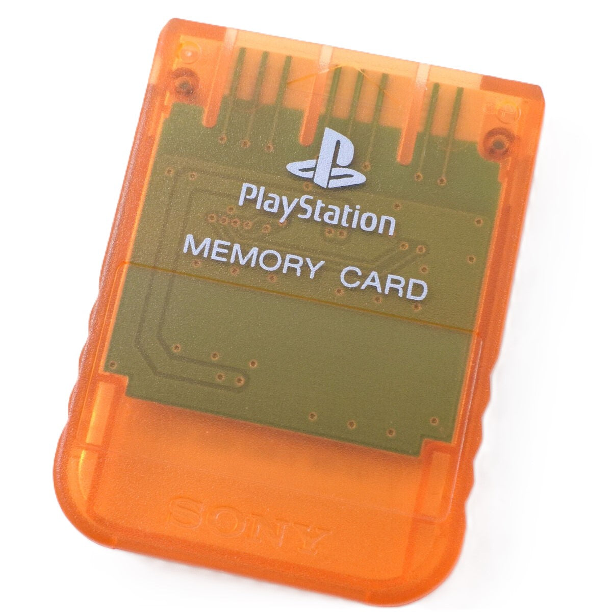PlayStation Memory Card - Candy Orange - Video Game Accessory - Used - CaveGamers