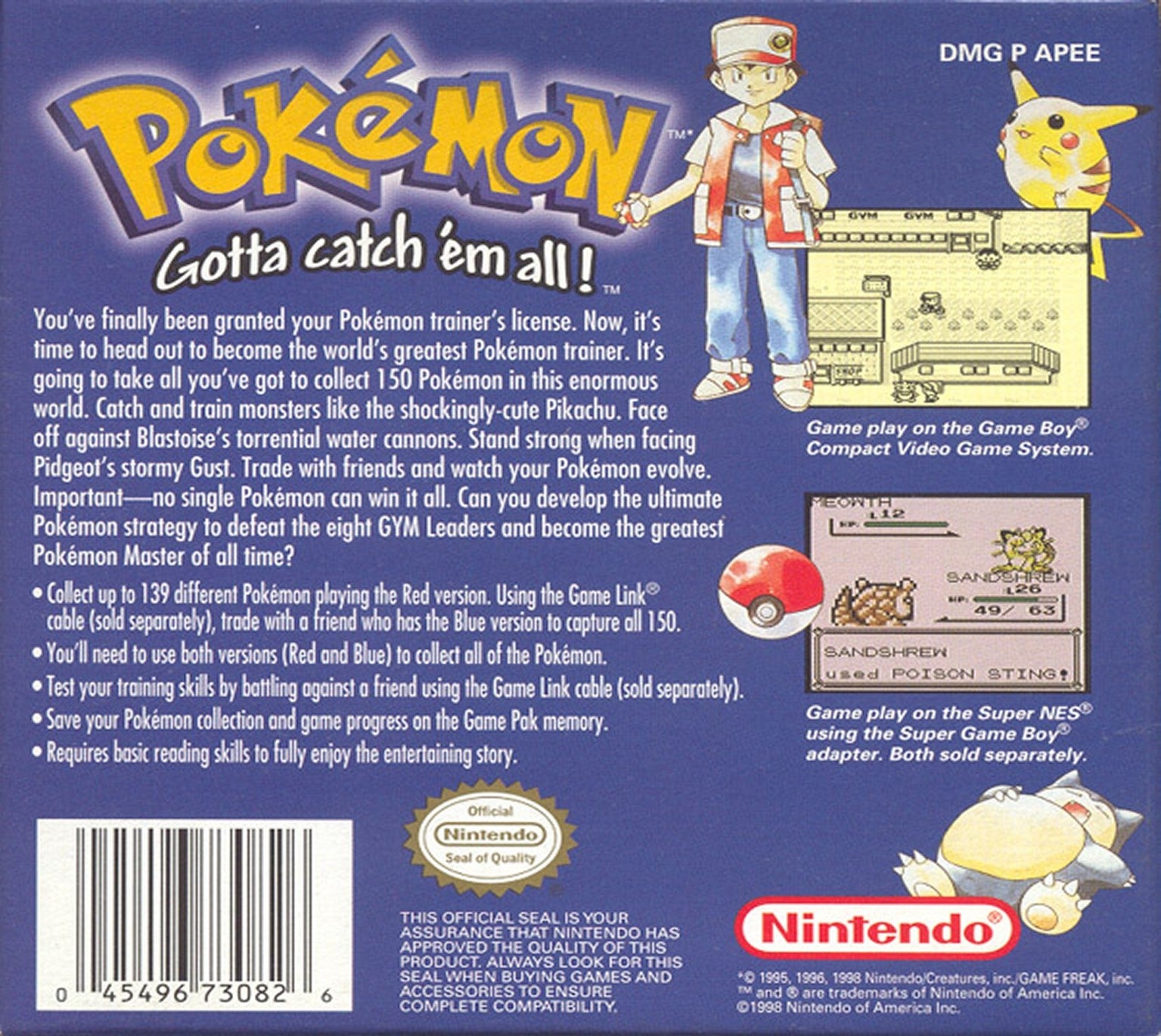 Pokemon Blue Version for Game Boy | Used Cartridge | CaveGamers