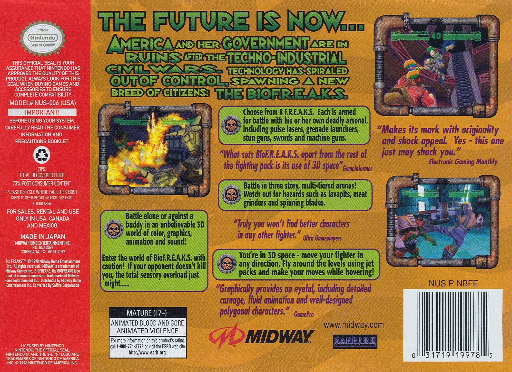 Biofreaks N64 - Video Game - Used - CaveGamers - Image 2