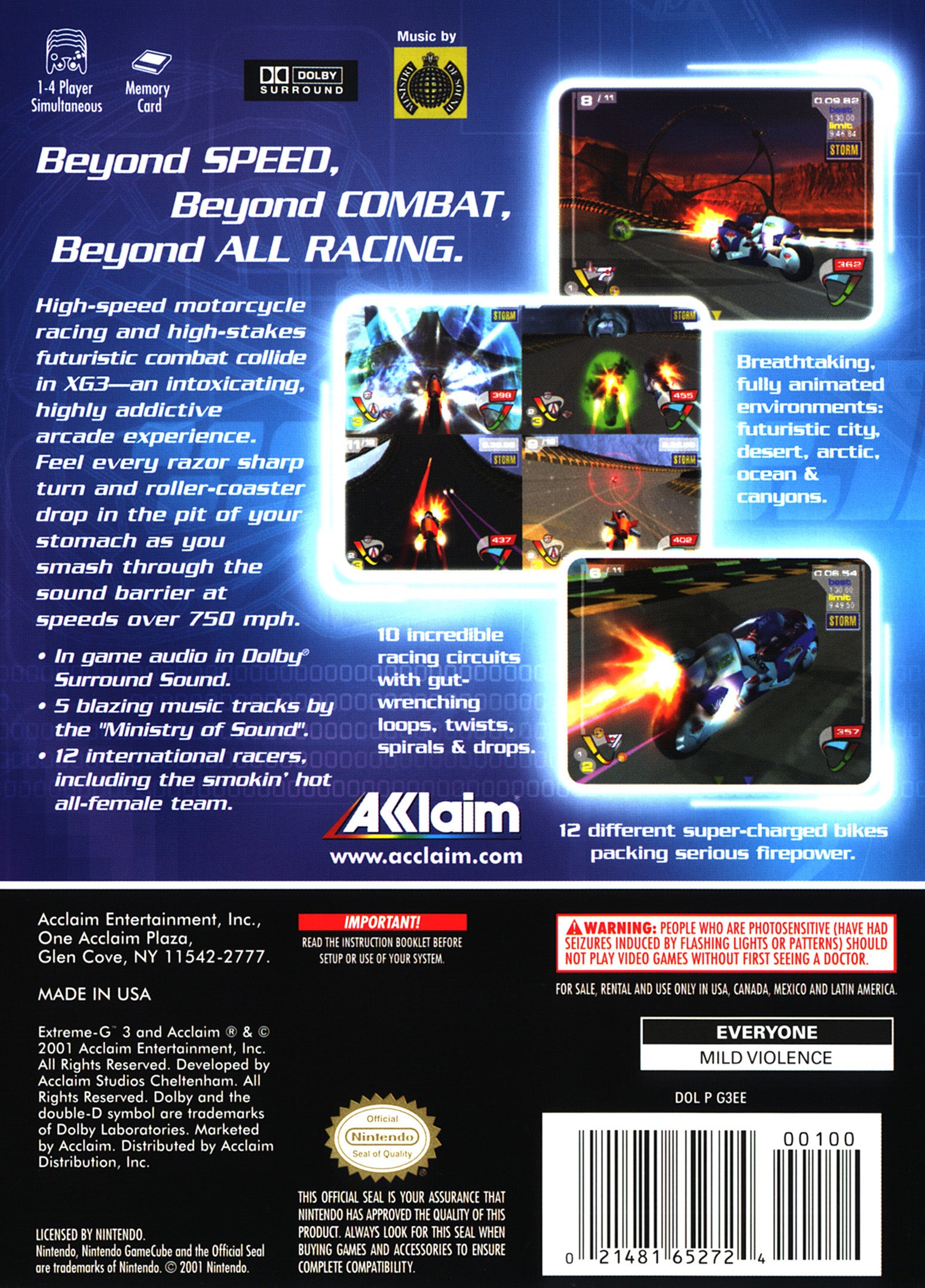 XG3 Extreme G Racing GameCube - Video Game - Used - CaveGamers - Image 2