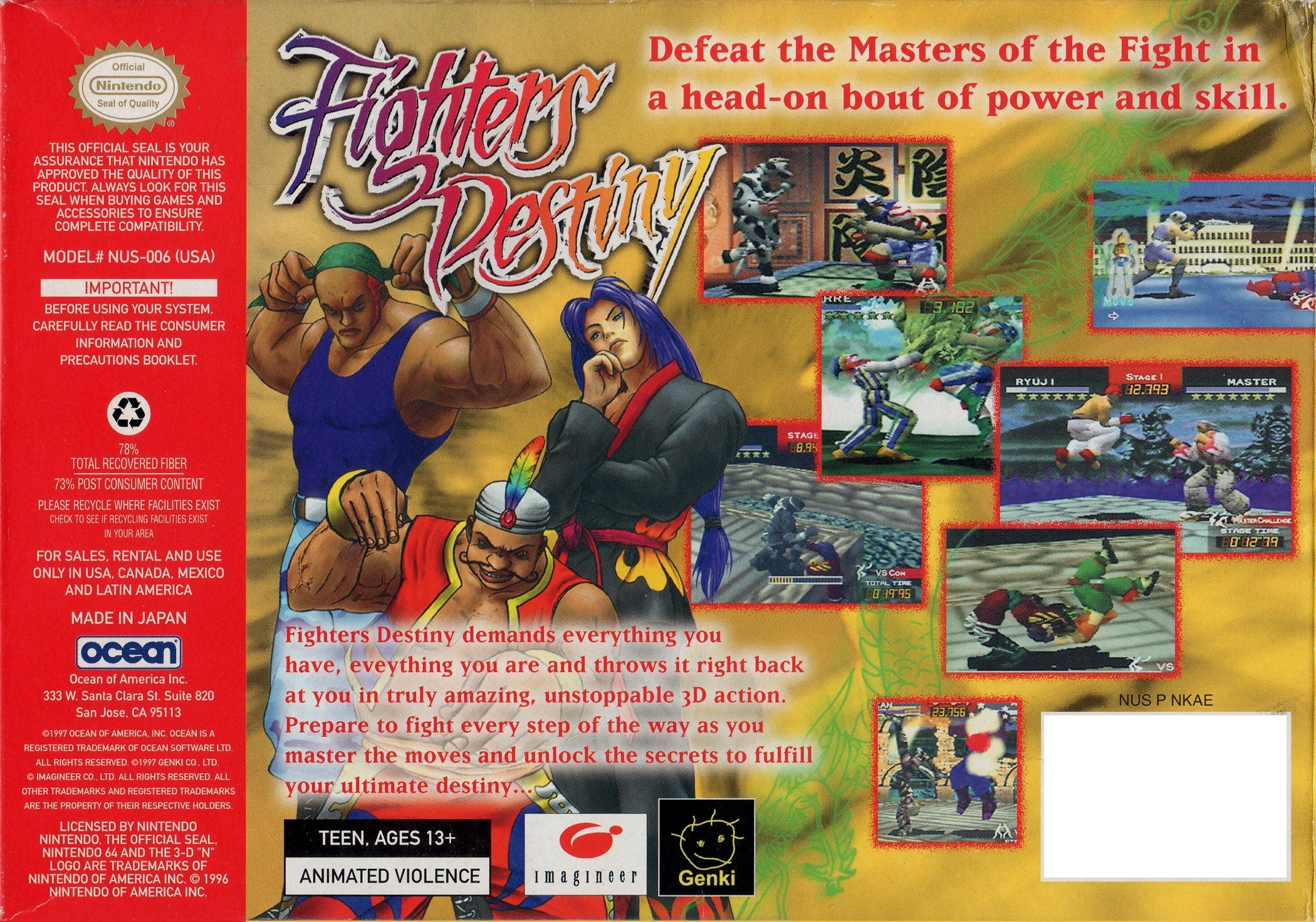 Fighters Destiny N64 - Video Game - Used - CaveGamers - Image 2