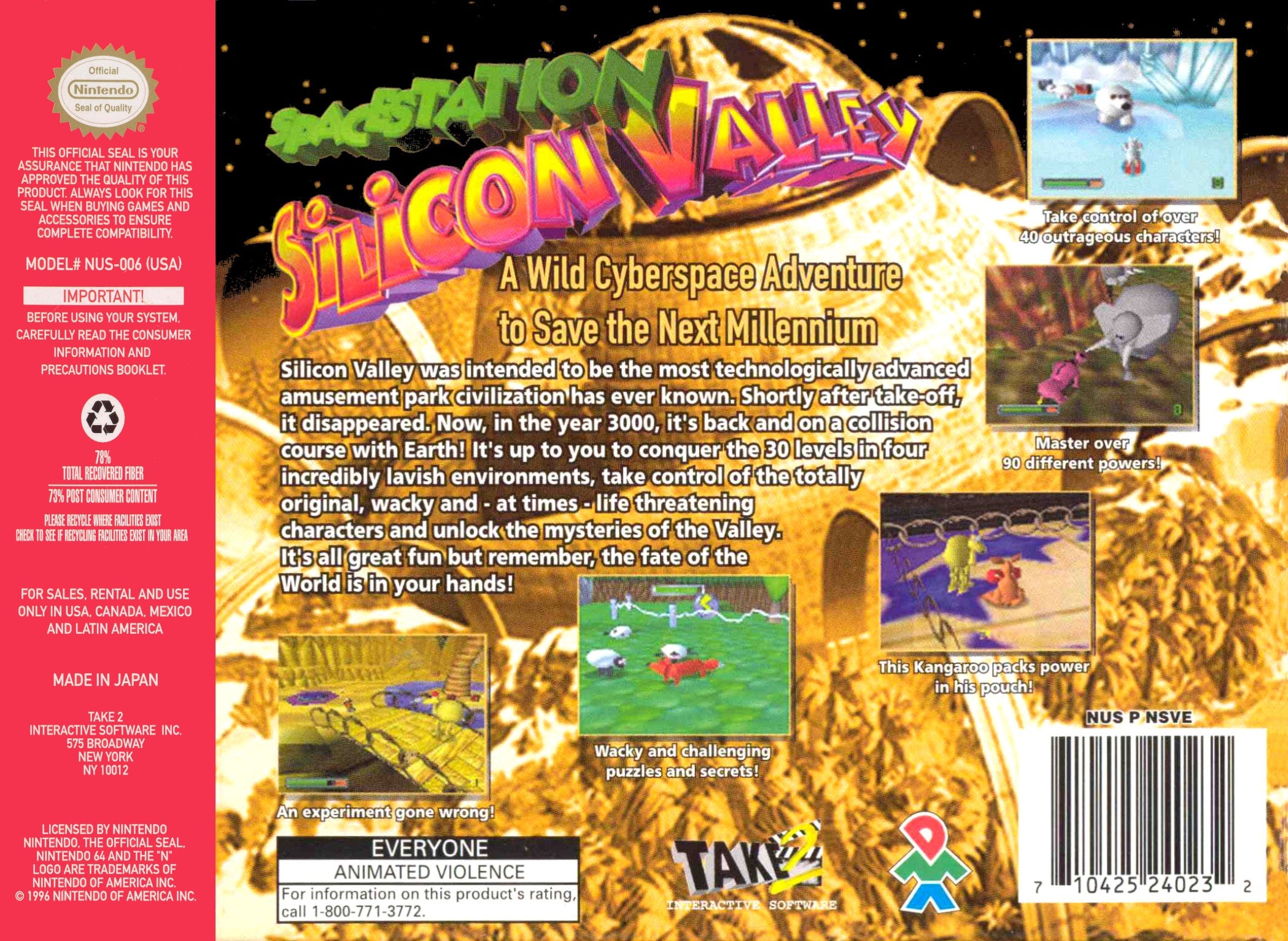 Space Station Silicon Valley N64 - Video Game - Used - CaveGamers - Image 2