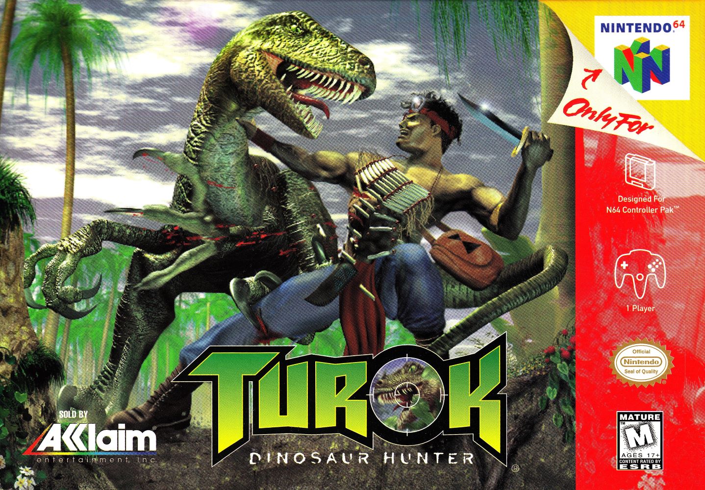 Turok Dinosaur Hunter N64 - Video Game - Used - CaveGamers