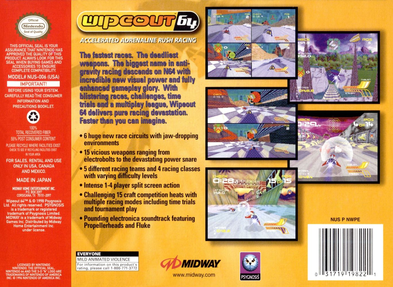 Wipeout N64 - Video Game - Used - CaveGamers - Image 2