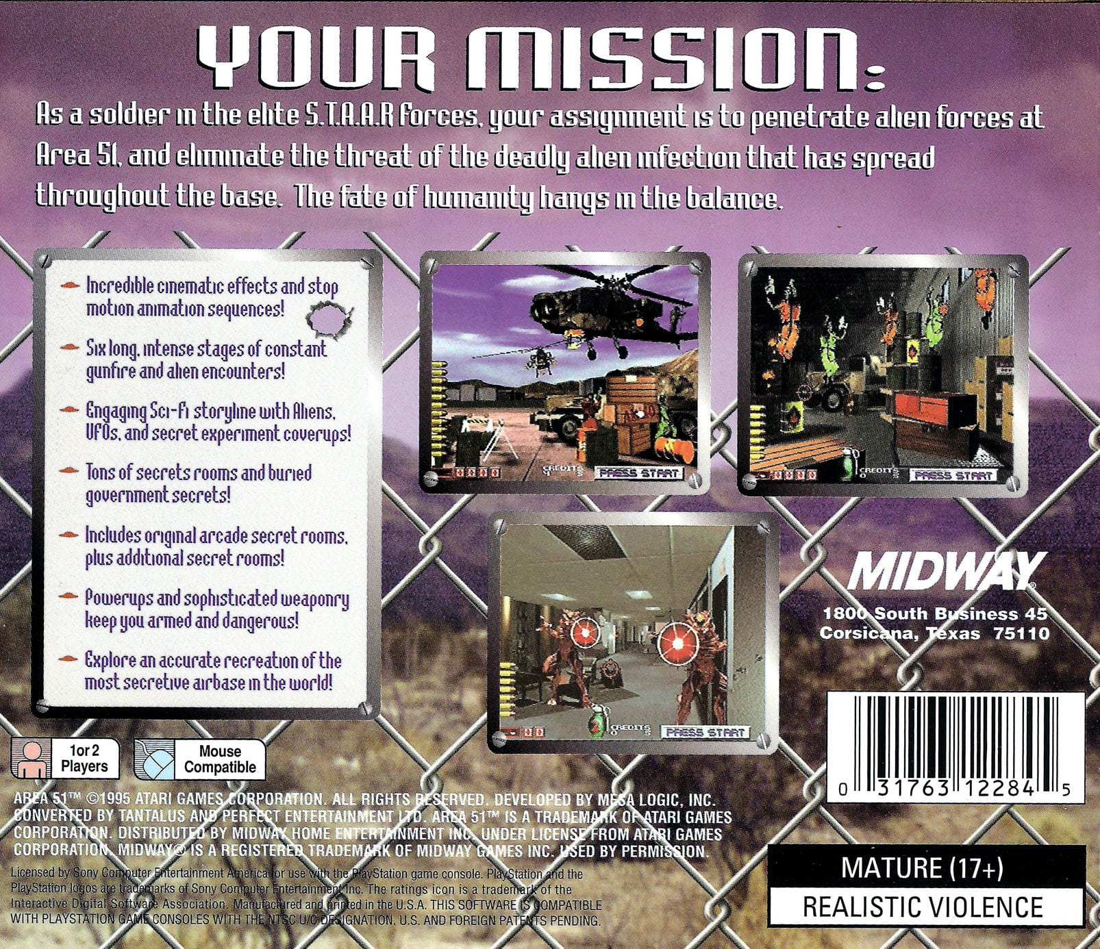 Area 51 Playstation - Video Game - Used - CaveGamers - Image 2