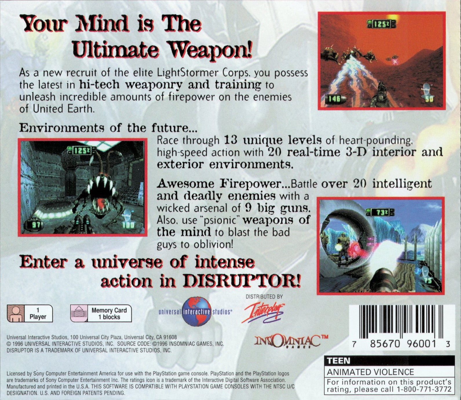 Disruptor Playstation - Video Game - Used - CaveGamers - Image 2