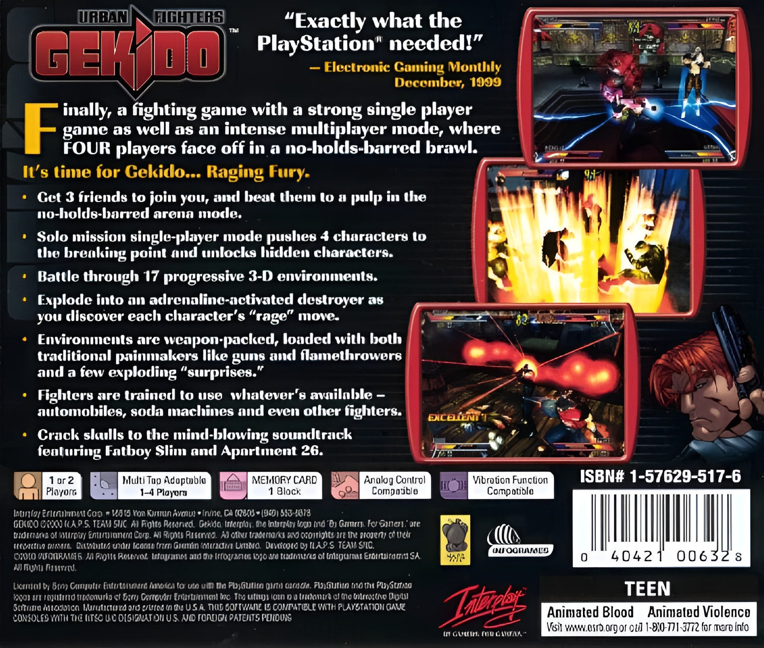 Gekido Urban Fighters Playstation - Video Game - Used - CaveGamers - Image 2