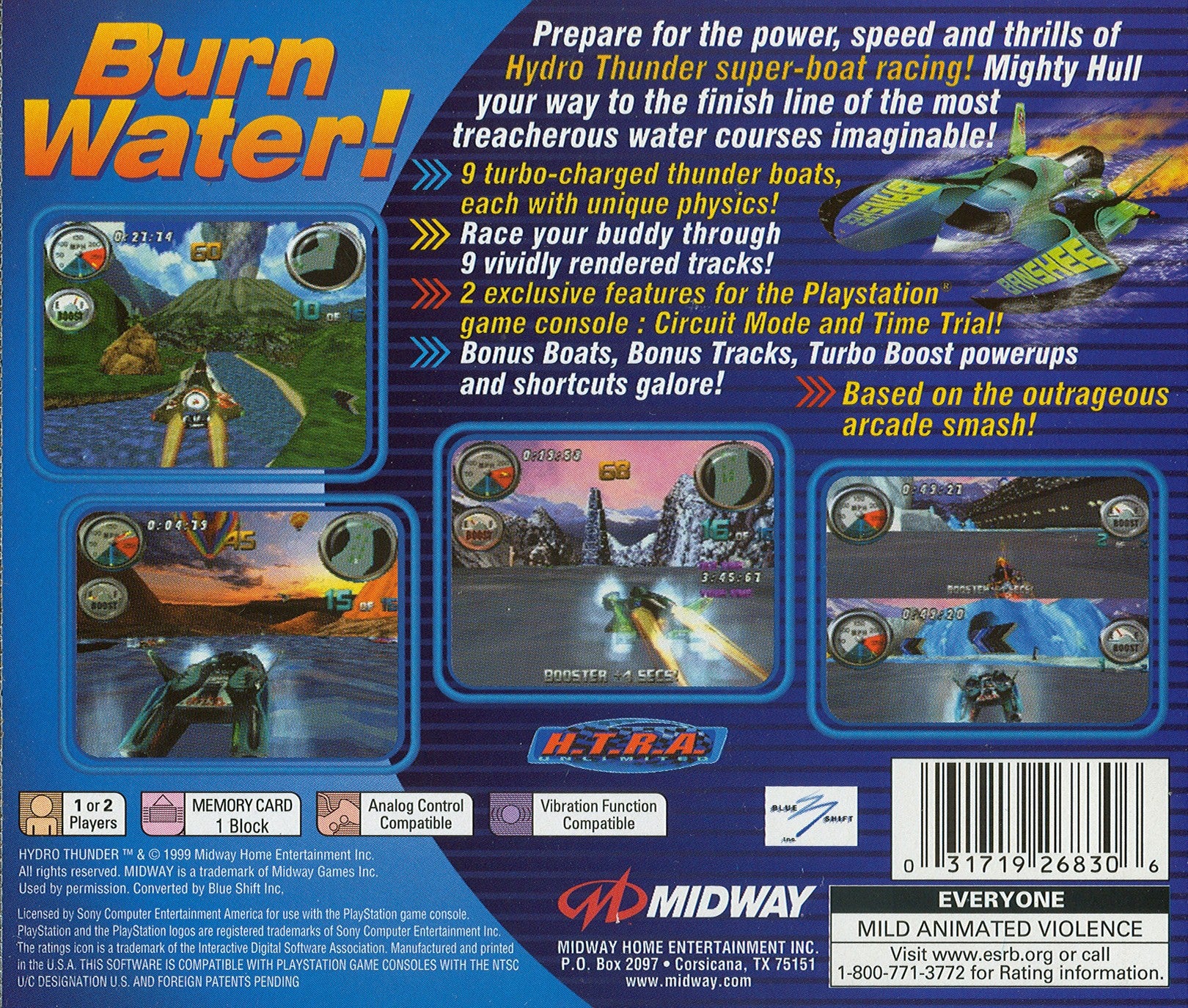 Hydro Thunder Playstation - Video Game - Used - CaveGamers - Image 2