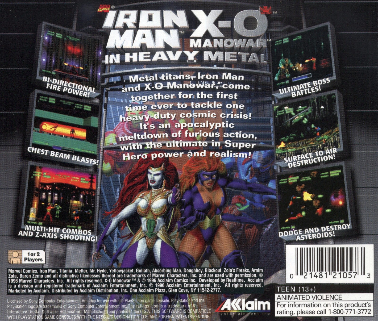 Iron Man X-O Manowar in Heavy Metal Playstation - Video Game - Used - CaveGamers - Image 2